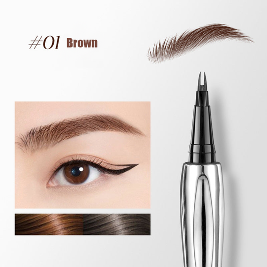 Waterproof eyebrow pencil with microfine tip