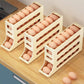 Rolling Refrigerator Egg DispenserAutomatic Egg Roller Storage Rack 4 Tiers