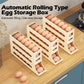 Rolling Refrigerator Egg DispenserAutomatic Egg Roller Storage Rack 4 Tiers