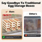 Rolling Refrigerator Egg DispenserAutomatic Egg Roller Storage Rack 4 Tiers