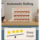 Rolling Refrigerator Egg DispenserAutomatic Egg Roller Storage Rack 4 Tiers